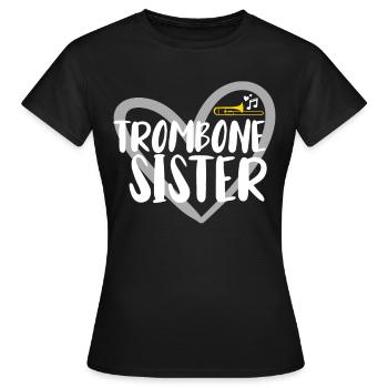 Trombone Musicien Brass Band - T-shirt Femme - noir - Devant - AI Model Female 172 dark (172cm)