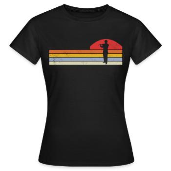 Flöte Querflöte Musiker Blasmusik - Frauen T-Shirt - Schwarz - Vorne - AI Model Female 172 dark (172cm)