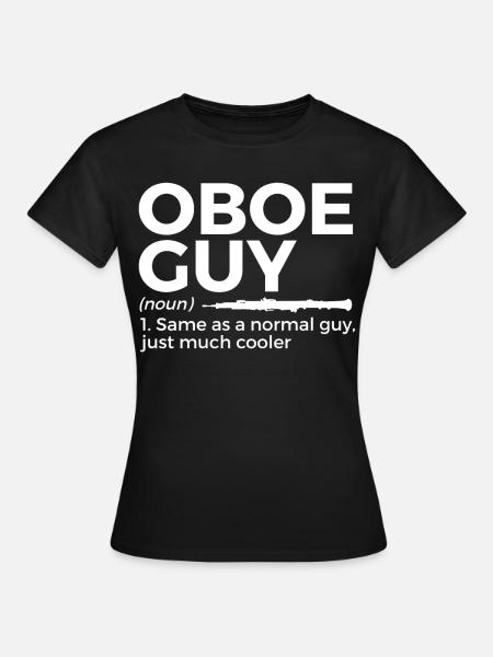 Oboe Musiker - Frauen T-Shirt - Schwarz