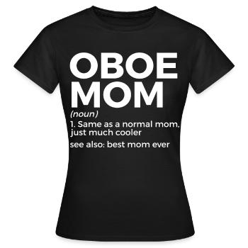 Oboe Musiker - Frauen T-Shirt - Schwarz - Vorne - AI Model Female 172 dark (172cm)