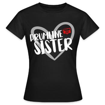 Drumline Trommeln Geschenk - Frauen T-Shirt - Schwarz - Vorne - AI Model Female 172 dark (172cm)