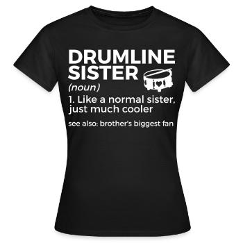 Drumline Trommeln Geschenk - Frauen T-Shirt - Schwarz - Vorne - AI Model Female 172 dark (172cm)