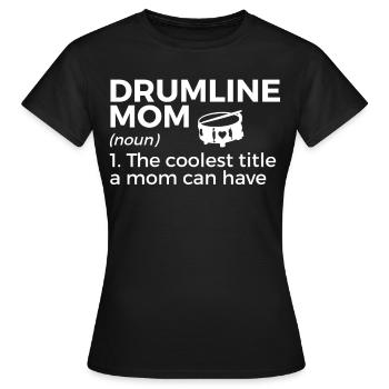 Drumline Trommeln Geschenk - Frauen T-Shirt - Schwarz - Vorne - AI Model Female 172 dark (172cm)