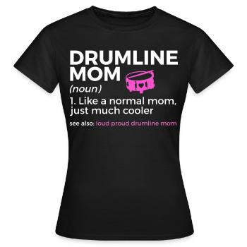 Drumline Trommeln Geschenk - Frauen T-Shirt - Schwarz - Vorne - AI Model Female 172 dark (172cm)