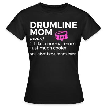 Drumline Trommeln Geschenk - Frauen T-Shirt - Schwarz - Vorne - AI Model Female 172 dark (172cm)