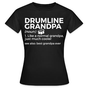 Drumline Trommeln Geschenk - Frauen T-Shirt - Schwarz - Vorne - AI Model Female 172 dark (172cm)