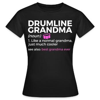 Drumline Trommeln Geschenk - Frauen T-Shirt - Schwarz - Vorne - AI Model Female 172 dark (172cm)