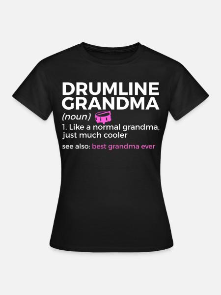 Drumline Trommeln Geschenk - Frauen T-Shirt - Schwarz