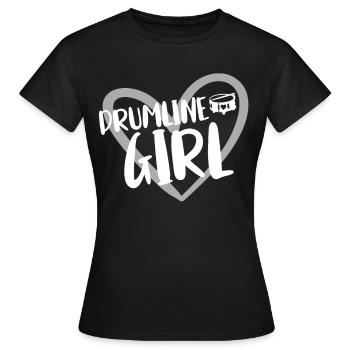 Drumline Trommeln Geschenk - Frauen T-Shirt - Schwarz - Vorne - AI Model Female 172 dark (172cm)