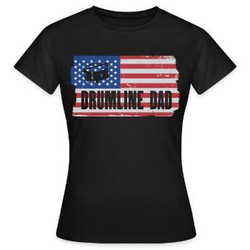 Drumline Trommeln Geschenk - Frauen T-Shirt - Schwarz - Vorne - AI Model Female 172 dark (172cm)
