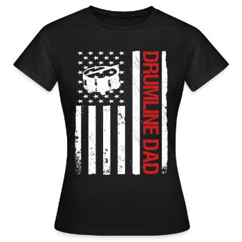 Drumline Trommeln Geschenk - Frauen T-Shirt - Schwarz - Vorne - AI Model Female 172 dark (172cm)