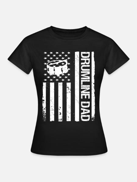 Drumline Trommeln Geschenk - Frauen T-Shirt - Schwarz