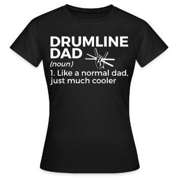 Drumline Trommeln Geschenk - Frauen T-Shirt - Schwarz - Vorne - AI Model Female 172 dark (172cm)