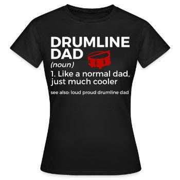 Drumline Trommeln Geschenk - Frauen T-Shirt - Schwarz - Vorne - AI Model Female 172 dark (172cm)