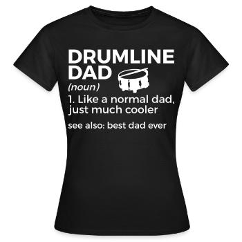 Drumline Trommeln Geschenk - Frauen T-Shirt - Schwarz - Vorne - AI Model Female 172 dark (172cm)