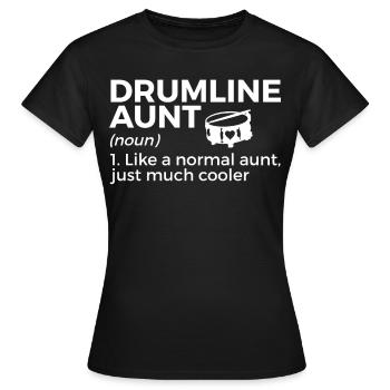 Drumline Trommeln Geschenk - Frauen T-Shirt - Schwarz - Vorne - AI Model Female 172 dark (172cm)