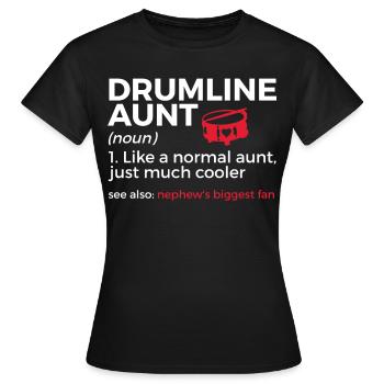 Drumline Trommeln Geschenk - Frauen T-Shirt - Schwarz - Vorne - AI Model Female 172 dark (172cm)
