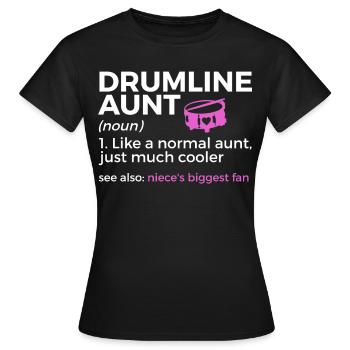 Drumline Trommeln Geschenk - Frauen T-Shirt - Schwarz - Vorne - AI Model Female 172 dark (172cm)