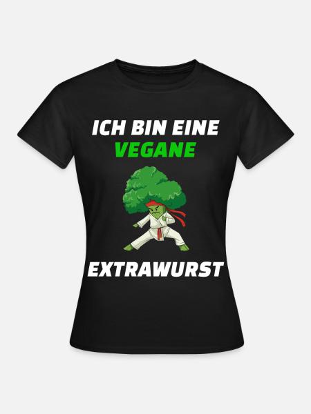Ich bin eine Vegane Extrawurst Veganerin Geschenk - Frauen T-Shirt - Schwarz
