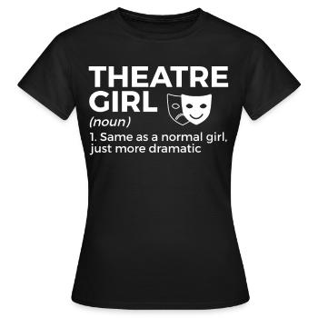 Theater Schauspieler - Frauen T-Shirt - Schwarz - Vorne - AI Model Female 172 dark (172cm)