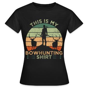 Bowhunting Shirt - Women's T-Shirt - black - Front - AI Model Female 172 dark (172cm)