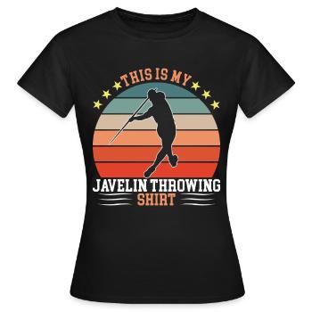 Ma chemise de lancer de javelot - T-shirt Femme - noir - Devant - AI Model Female 172 dark (172cm)