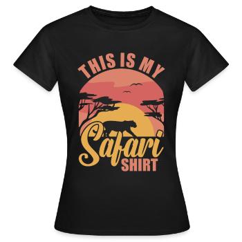 Safari - T-shirt Femme - noir - Devant - AI Model Female 172 dark (172cm)