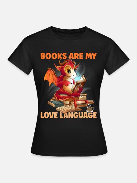 Books Love Language Lesen - Frauen T-Shirt - Schwarz