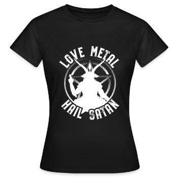 Cadeaux de satanisme | Satan Pentagramme sataniste - T-shirt Femme - noir - Devant - AI Model Female 172 dark (172cm)