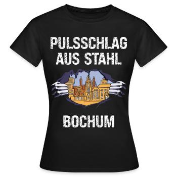 Au cœur de l’ouest Bochum Pott Charbon de la Ruhr Région de la Ruhr - T-shirt Femme - noir - Devant - AI Model Female 172 dark (172cm)