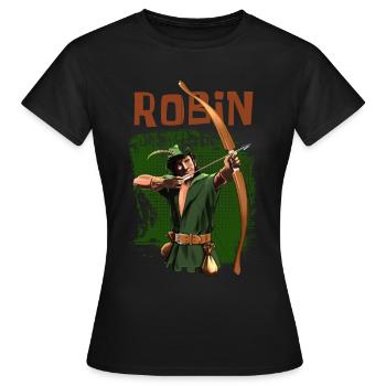 Robin des Bois - Bow and Arrow - Cadeau - T-shirt Femme - noir - Devant - AI Model Female 172 dark (172cm)