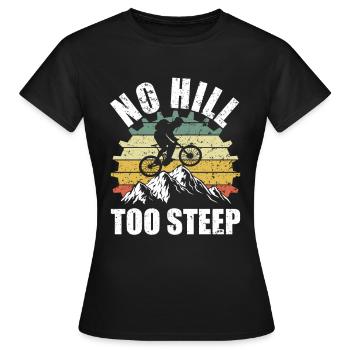 VTT Pas de colline trop raide - T-shirt Femme - noir - Devant - AI Model Female 172 dark (172cm)