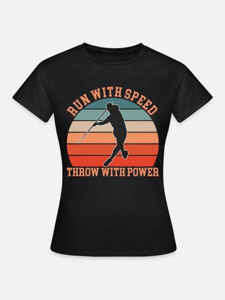 Speerwerfen - Frauen T-Shirt - Schwarz