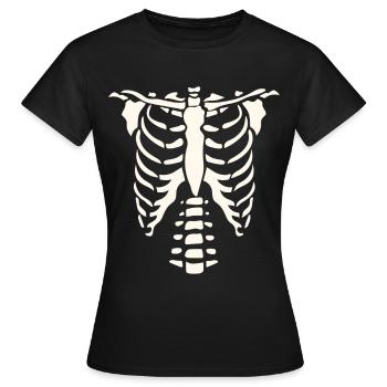 THIS IS MY SKELETON COSTUME, HALLOWEEN - Women's T-Shirt - black - Front - AI Model Female 172 dark (172cm)
