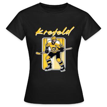 Hockey sur glace de Krefeld - T-shirt Femme - noir - Devant - AI Model Female 172 dark (172cm)