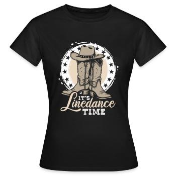 It's Linedance Time - Country Fan - Geschenk - Frauen T-Shirt - Schwarz - Vorne - AI Model Female 172 dark (172cm)