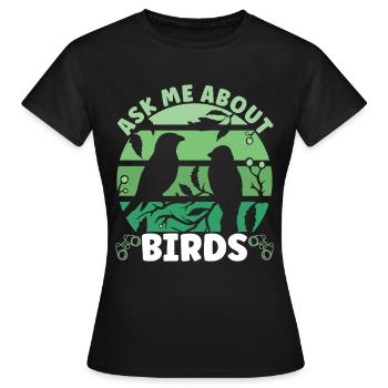 Ornithologue ornithologue - T-shirt Femme - noir - Devant - AI Model Female 172 dark (172cm)