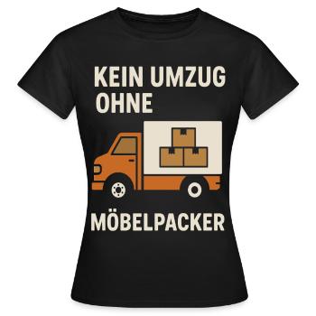 Umzug Möbelpacker Wohnung Helfer Unternehmen - Frauen T-Shirt - Schwarz - Vorne - AI Model Female 172 dark (172cm)