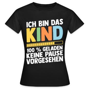 Daughter Son - Women's T-Shirt - black - Front - AI Model Female 172 dark (172cm)