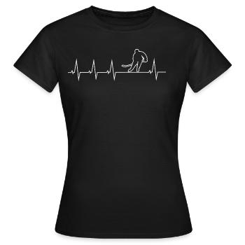 J’aime le hockey sur glace - T-shirt Femme - noir - Devant - AI Model Female 172 dark (172cm)