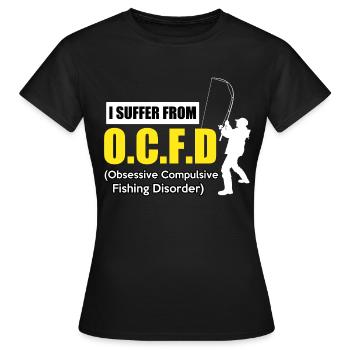 Pêche cadeau de la pêche canne à pêche de pêche - T-shirt Femme - noir - Devant - AI Model Female 172 dark (172cm)