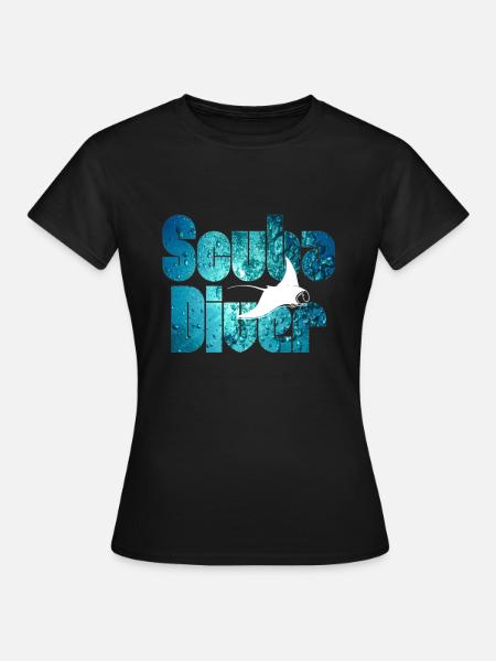 Scuba Diver - Rochen - Frauen T-Shirt - Schwarz