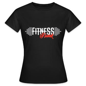 Fitness Freak - Frauen T-Shirt - Schwarz - Vorne - AI Model Female 172 dark (172cm)