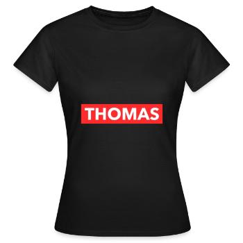 Thomas - Women's T-Shirt - black - Front - AI Model Female 172 dark (172cm)