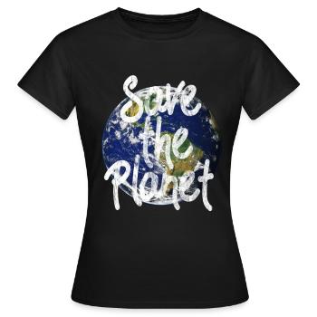 Save the Planet - Frauen T-Shirt - Schwarz - Vorne - AI Model Female 172 dark (172cm)