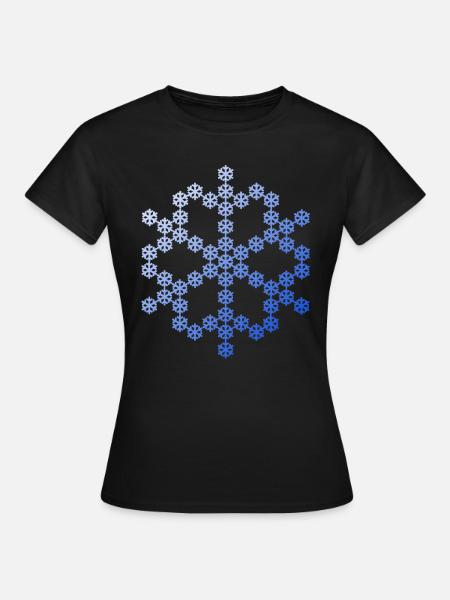 Flocon de neige de flocon de neige - T-shirt Femme - noir