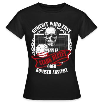 Est hurlé seulement quand il saigne abondamment - T-shirt Femme - noir - Devant - AI Model Female 172 dark (172cm)