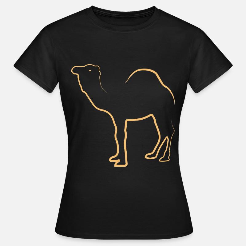 Kamel Camel Dromedar - Frauen T-Shirt - Schwarz