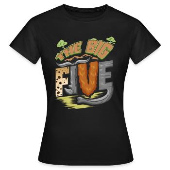 The BIG FIVE - Frauen T-Shirt - Schwarz - Vorne - AI Model Female 172 dark (172cm)