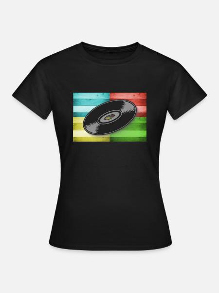 Vinyl on Pop Art - Women's T-Shirt - black